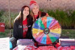 Students with pinwheel